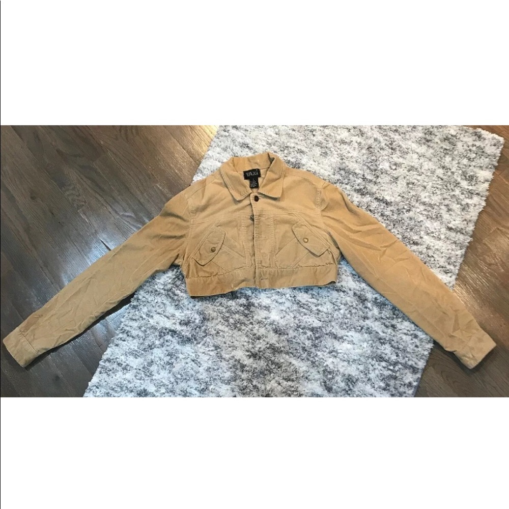 Taxi Beige Corduroy Jacket Size L.